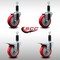 Service Caster 4'' SS Red Poly Swivel 1-1/8'' Expanding Stem Caster Set 2 Total Lock Brakes, 4PK SCC-SSEXTTL20S414-PPUB-RED-2-S-2-118 - alternate 3